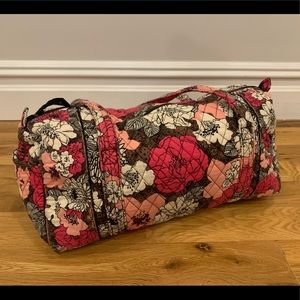 Small Vera Bradley Duffel Bag - Mocha Rouge